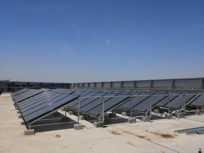 进博会展馆平板太阳能燃气互补项目