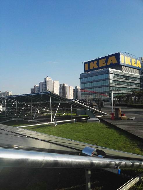 宜家徐汇店太阳能空气能互补热水系统